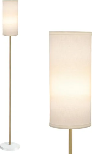 Vista 10 de Boostarea - Lámpara de pie para sala de estar con bombilla de 3 temperaturas de color, lámparas de pie industriales, lámpara alta clásica dorada