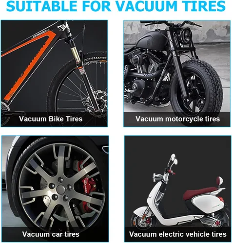 Vista 6 de BESULEN 4 tapas de válvula de neumático de automóvil, cubiertas de vástago de válvula de neumático de automóvil de aleación de aluminio, tapas