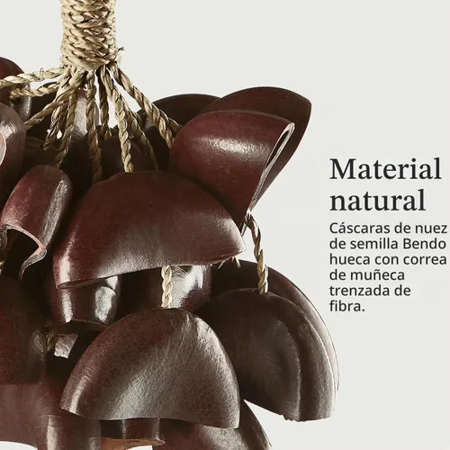 Vista 3 de Seed Shell Shaker Instrumento de percusión — Sonidos naturales para meditación, ASMR, terapia de sonido o yoga