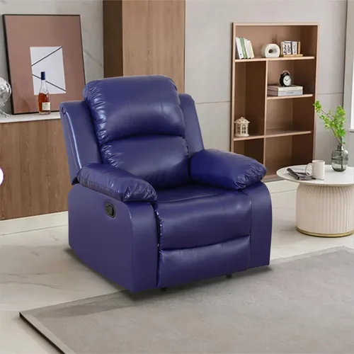 Vista 46 de Juego de Muebles para Sala de Estar, Juego de Sofá Reclinable Manual, Juegos de Sofás Reclinables de Cuero Beige con Mesa Desplegable, Sofá