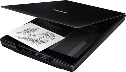 Vista 7 de Epson Perfection V19 II - Escáner plano de documentos y fotos a color con resolución óptica de 4800 ppp, alimentación USB y tapa extraíble de gran