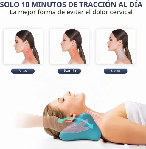 Vista 5 de Almohada de masaje cervical para columna vertebral, relajante de cuello y hombros, almohada de masaje de cuello, alineación de columna cervical