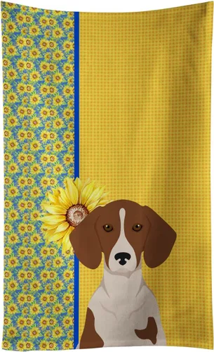 Vista 25 de Caroline's Treasures WDK5313KTWL - Toalla de cocina con diseño de girasoles de verano, color negro y tostado, Airedale Terrier, toalla de mano