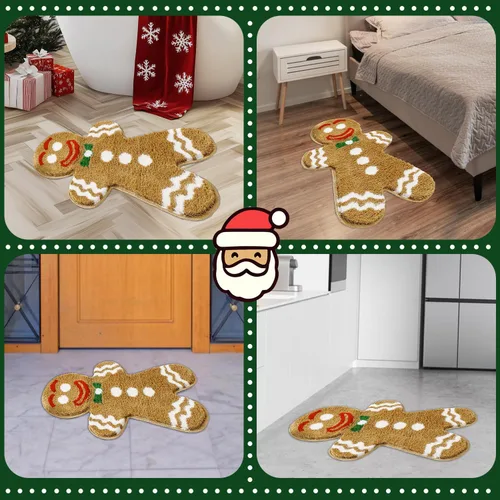 Vista 6 de Bonita alfombra de baño de hombre de jengibre de dibujos animados, divertida alfombra de baño, suave, absorbente, antideslizante, lavable a máquina