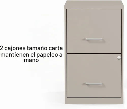 Vista 4 de Archivador vertical de grapas, 2 cajones, carta/legal, bloqueo, masilla Beige