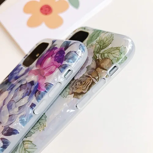 Vista 8 de Qokey Funda compatible con iPhone 11 de 6.1 pulgadas, diseño floral transparente para mujer con soporte de anillo giratorio de 360 grados, funda
