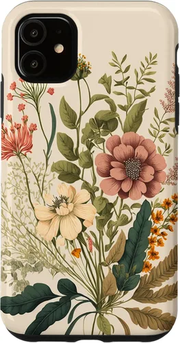 Vista 8 de Funda para iPhone 11 Pro Max con diseño floral botánico vintage
