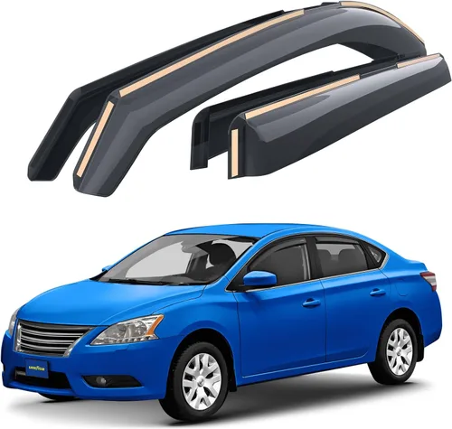 Vista 15 de Goodyear - Deflectores de ventana de canal inastillables para Honda Accord 2013-2017 Sedan, protectores para la lluvia, viseras para la ventana