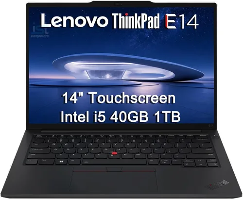 Vista 10 de Lenovo ThinkPad E14 Gen 6 Business Laptop (14" FHD+ antirreflejo, AMD Ryzen 5 7535U (> Intel i7-1355U), 16GB DDR5 RAM, 512GB SSD) Huella digital