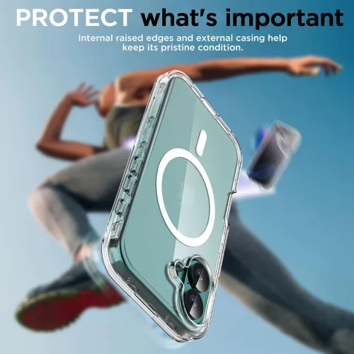 Vista 7 de AICase Funda transparente para iPhone 17 [compatible con MagSafe] resistente protección contra caídas, cuerpo completo, a prueba de golpes, a prueba