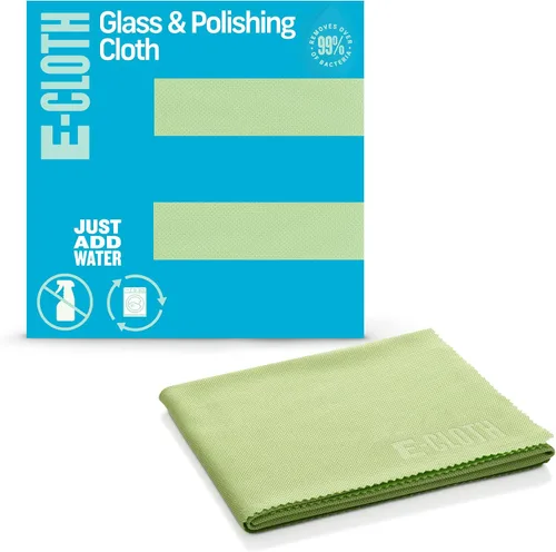 Vista 16 de E-Cloth - Paños para vidrio y pulido, limpiador de vidrio de microfibra premium, ideal para ventanas, vidrio y espejos, lavable y reutilizable
