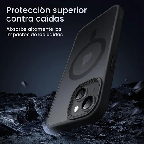 Vista 5 de JETech Funda magnética mate para iPhone 15, color negro