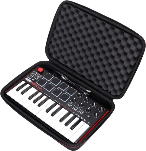 Vista 2 de LTGEM - Funda para Akai MPK Mini MK3/MPK Mini Play MK3 MIDI Controller Carcasa rígida de EVA, resistente al agua, protección contra golpes