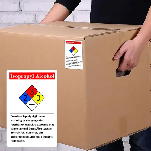 Vista 2 de Etiquetas químicas NFPA de alcohol isopropílico, etiquetas de peligro de 2 x 3 pulgadas, etiqueta de vinilo químico, 250 etiquetas adhesivas HMIG