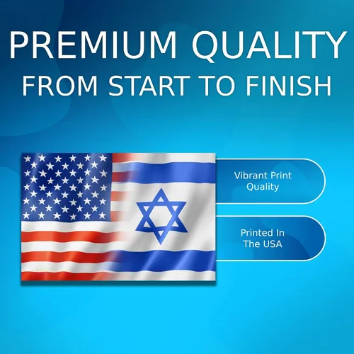 Vista 3 de Adhesivo de la bandera de aliados israelíes estadounidenses, calcomanía política orgullosa de apoyar la paz, no la guerra, calcomanías de vinilo