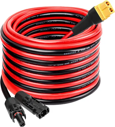 Vista 17 de MOOKEERF Cable de extensión solar a XT60 10AWG 3FT conector solar a XT60 Cable adaptador para panel solar a estación de energía portátil Generador