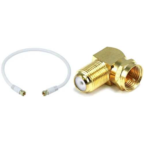 Vista 26 de Monoprice RG6 Quad Shield CL2 - Cable coaxial con conector tipo F para televisión, 1.5 pies
