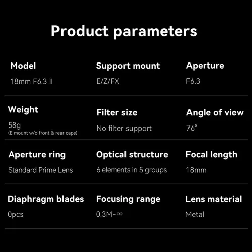 Vista 7 de 7artisans 0.709 in F6.3 II APS-C Marco Manual Focus Lente estándar Prime Lens Pancake para Fuji X Mount XF Mount Cámara X-T3 X-T4 X-T20 X-T30 X-S10