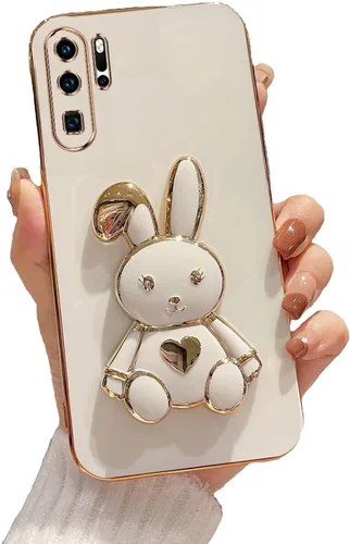 Vista 58 de Funda con soporte de conejo de corazón para Samsung Galaxy A10, cubierta protectora de TPU suave galvanizada a prueba de golpes con bonito soporte