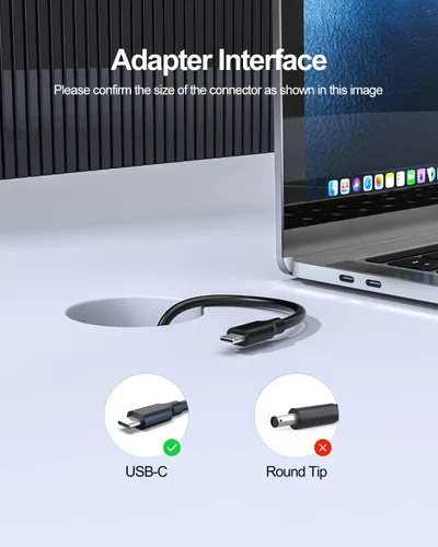 Vista 5 de PD - Cargador rápido USB C de 65 W para portátil LG Gram 14 15 16 17 Series 14Z90Q 15Z90Q 16T90P 16Z90P 16T90Q 17Z90P 17Z95P 17Z90Q 17Z90R 17Z90S