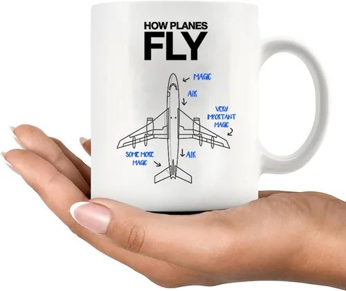 Vista 8 de Panvola How Planes Fly Pilot Taza Aviation Aerospace Engineer Taza 11oz