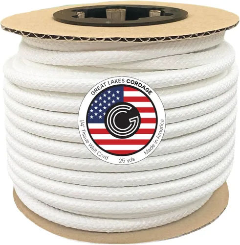 Vista 8 de Cordón de soldadura para tapicería de tejido de 3/32", cable enrollado, semifirme - 80 yardas