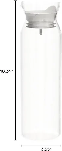 Vista 5 de HARIO WPC-90-W Jarra de agua, 30.4 fl oz (30.4 fl oz), color blanco