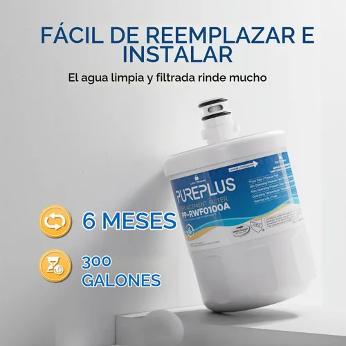 Vista 7 de PUREPLUS RWF0100A - Filtro de agua de repuesto para LG LT500P, paquete de 3