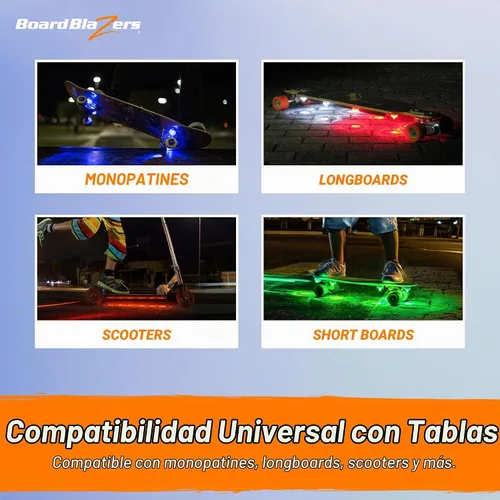 Vista 5 de Board Blazers Luces LED para Skateboard con Efecto Underglow - Regalo Ideal para Skateboard - Luz LED Perfecta para Longboard o Luz para Scooter
