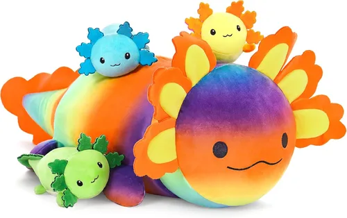 Vista 27 de BENINY - Juego de 4 piezas de peluche de águila calva, 18 pulgadas, mamá águila con 3 bebés