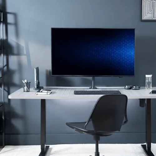 Vista 7 de VIVO Soporte de escritorio para TV y monitor de pantalla ultra ancha, altura ajustable y soporte de inclinación para pantallas de hasta 42 pulgadas