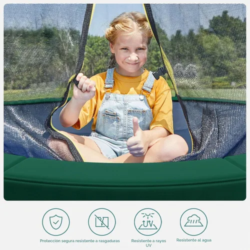Vista 6 de SONGMICS Replacement Trampoline Safety Pad Mat, 10ft 12ft 14ft 15ft Standard Size, Spring Cover, UV-Resistant, Tear-Resistant, Edge Protection Verde