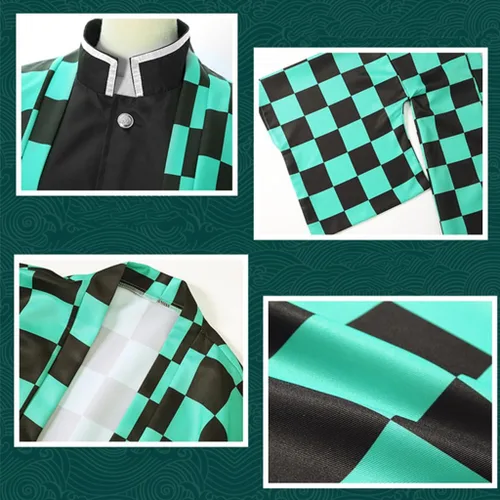 Vista 4 de Disfraz de cosplay para adultos de Kochou Shinobu del Anime de Demon Slayer Kimono de Kochou para Halloween