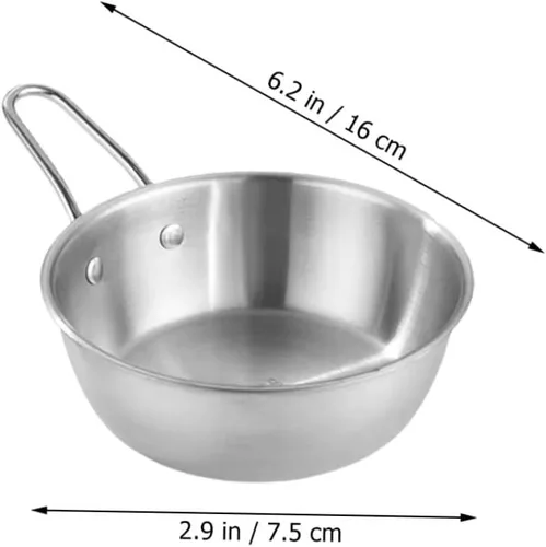 Vista 6 de SHOWERORO Juego de tazones de condimentos de estilo coreano, 2 piezas, mango para cocina coreana, arroz, vino y servir