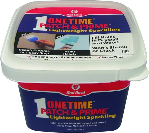 Vista 2 de Red Devil 0540 ONETIME Patch & Prime Lightweight Spackling, 1 pinta, blanco, paquete de 1