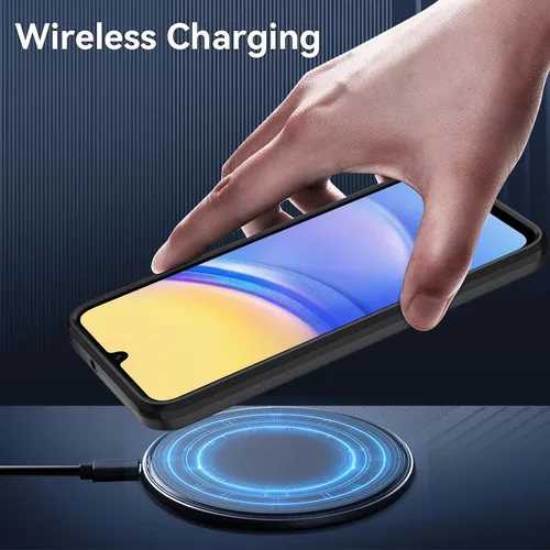 Vista 5 de Funda para Samsung Galaxy A15 5G con protector de pantalla HD [protección contra caídas de grado militar] Protección de cuerpo completo resistente a