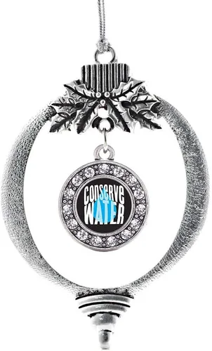 Vista 620 de Inspired Silver - Adorno de cromosoma 21 con dije de círculo de plata con joyas de circonita cúbica