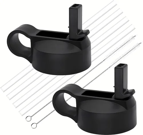 Vista 7 de Tapa de popote de repuesto para botella de agua de boca ancha Hydroflask, tapas superiores con popote para accesorios Hydro Flask, tapa de popote