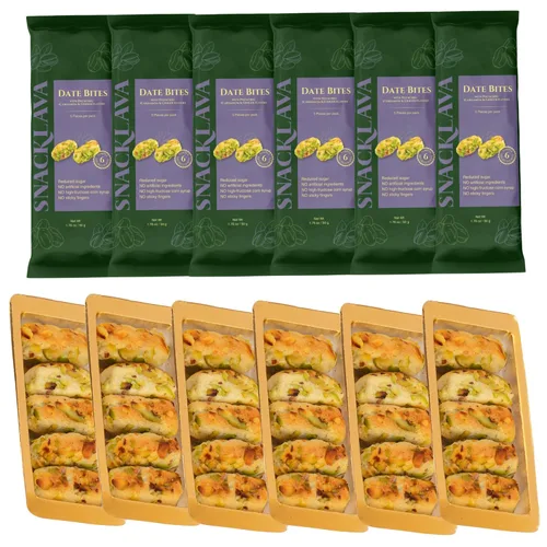 Vista 20 de Snacklava Cashew Bird's Nest - Paquete de 6 (24 piezas por paquete) - Sin ingredientes artificiales, colores o conservantes - Pasteles hechos a mano