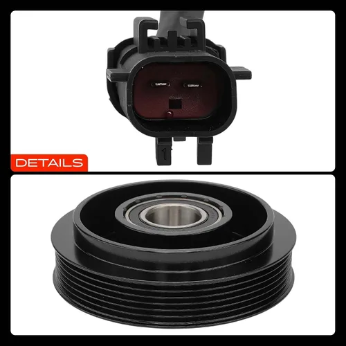 Vista 9 de A-Premium Kit de embrague de compresor de A/C para Jeep Liberty 3.7L 2006-2008, apto para Dodge Nitro 3.7L 2007-2008, solo apto para compresor