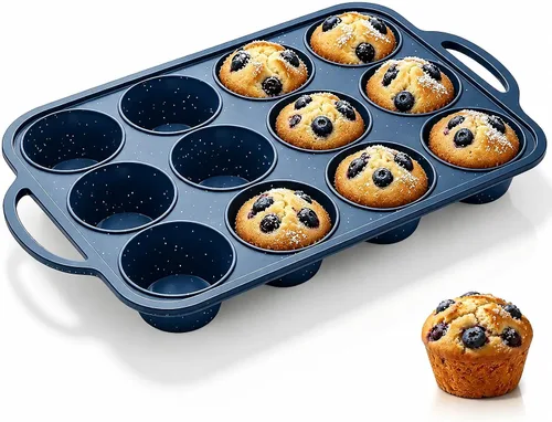 Vista 23 de Vinino Juego de moldes de silicona para muffins de 3 piezas con marco