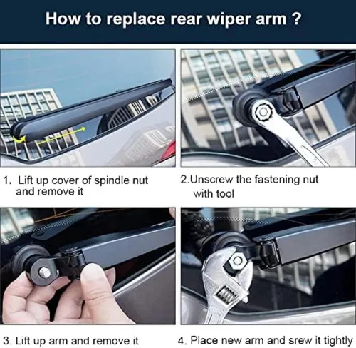 Vista 6 de Car Back Windscreen Rear Wiper Blades Wiper Arm,for Nissan x-trail t32 Hatchback 2014-2017 Size 12",car wiper kit