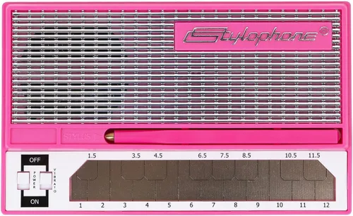 Vista 4 de Stylophone Rosa - El sintetizador electrónico de bolsillo original - Edición especial Instrumento musical sintetizador Teclado sintetizador