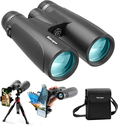 Vista 7 de Binoculares HD de 12x54 para adultos de alta potencia - Binoculares con prisma BAK4 de gran campo visual con visión clara con poca luz - Binoculares