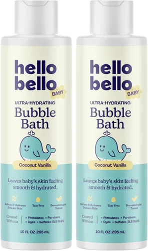 Vista 15 de Hello Bello Baño de burbujas para bebé, aroma suave de vainilla de coco, 10 onzas