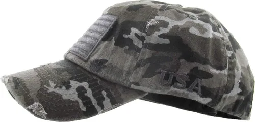 Vista 3 de KBETHOS - Colección de operador táctico de pesca con bandera de pesca con gorra con parche de pesca de la bandera de EEUU uso al aire libre malla