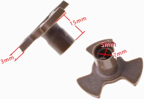 Vista 2 de 4 piezas de 0.630 in Horno de microondas Turntable Roller Guide Coupler - Eje de bandeja para placa giratoria de microondas rotación suave