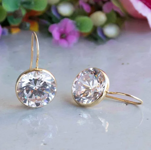 Vista 19 de Gemstone Earrings for Women - Gold Gemstone Drop Earrings - Birthstone - 14K Gold Earrings for Women - Gold Formal Earrings - Boho Wedding Earrings