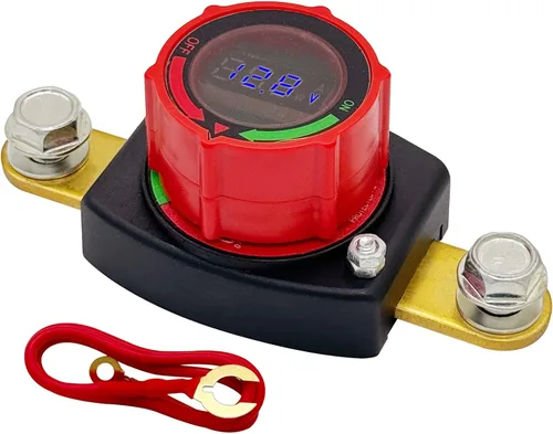 Vista 9 de Ampper Interruptor de Desconexión de Batería de Poste Lateral 12V - 48V, Interruptor de Batería Marina Desconectar Corte de Energía para Automóvil