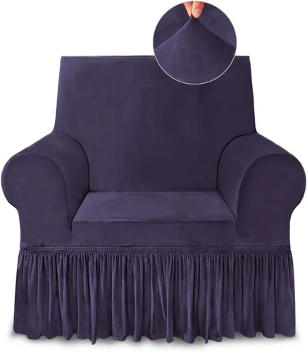 Vista 119 de NICEEC Funda para sofá biplaza, súper suave, 1 pieza, color rojo vino, elástica, universal, de elastano, para sala de estar, fácil ajuste, lavable
